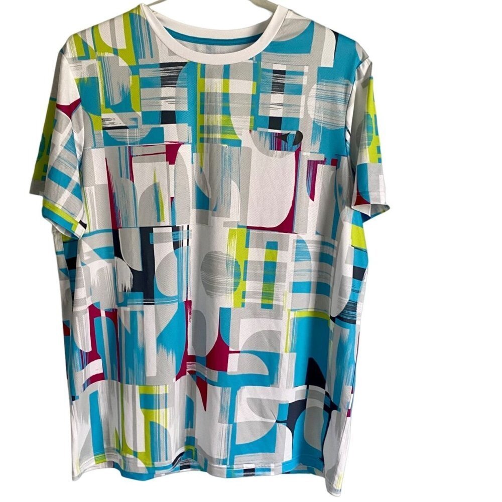 Grand Slam Performance Shirt Modern Abstract Design Men's Medium